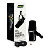 Shure MV7+-K-BNDL - Mikrofon lektorski/wokalny ze złączem XLR/USB-C Czarny + statyw biurkowy GATOR