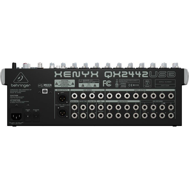 Behringer XENYX QX2442USB - Miksery muzyczne analogowe - Miksery