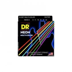 DR Strings NMCE-9 Neon Multi-Color struny do gitary elektrycznej 9-42