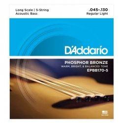 D'Addario EPBB170-5 struny bas akustyczny 45-130
