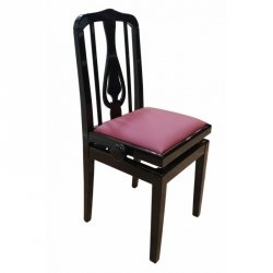 HM SG16 L27 krzesło czarny połysk bordowa skóra