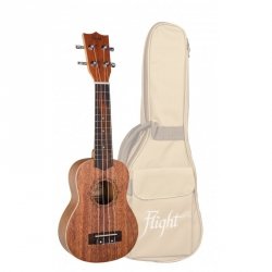 Flight DUS321 ukulele sopranowe z pokrowcem mahoń / mahoń