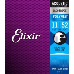 Elixir 11025 11-52 Polyweb bronze struny akustyczne
