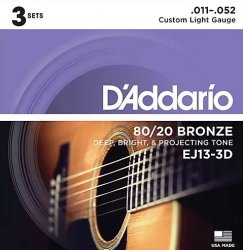 D'Addario EJ13-3D 3pack 3-pak