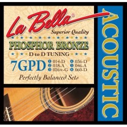 La Bella 7GPD 14-60 struny akustyczne strój D