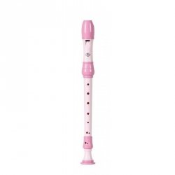 Dabell DSR-311B Pink flet sopran prosty plastik różowy system barokowy 3-częściowy pokrowiec