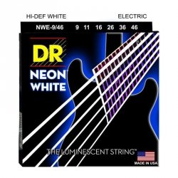 DR Strings NWE-9/46 Neon White struny do gitary elektrycznej 9-46