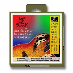 SPOCK SA66 (11-52) Kolorowe struny do akustyka