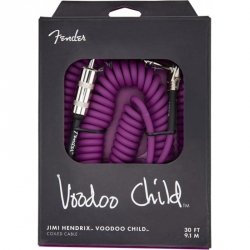 Fender Jimi Hendrix VooDoo Child 30' PRPL kabel spiralny purpurowy