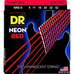 DR Strings NRE-9 Neon Red struny do gitary elektrycznej 9-42
