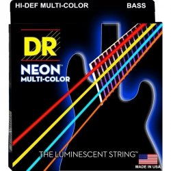 DR Strings NMCB-45 Neon Multi-Color struny do gitary basowej 45-105