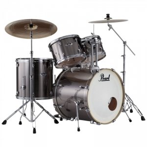 Pearl Export 22 Smokey Chrome +hardware+Sabian SBR
