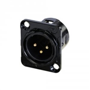 Rean RC3MDL-B XLR gniazdo tablicowe męskie czarne