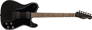 Squier FSR Affinity Series Telecaster Deluxe Laurel Fingerboard Black Pickguard Black Hardware Matching Headstock Metallic Black