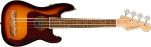 Fender Fullerton Precision Bass Uke Walnut Fingerboard Tortoiseshell Pickguard 3-Color Sunburst