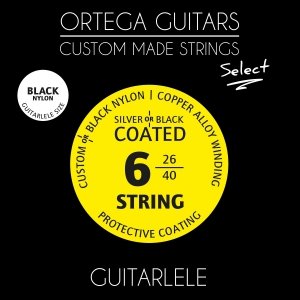 Ortega GTLSBK struny do Guitarlele Czarny nylon