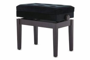 Gewa 130540 Ława do pianina palisander mat welur czarny schowek