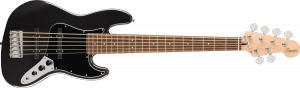 Squier Affinity Series Jazz Bass VI Laurel Fingerboard Black Pickguard Black Metallic