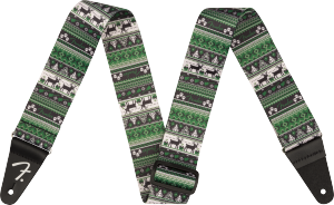 Fender Ugly Xmas Sweater Strap Green Fair Isle