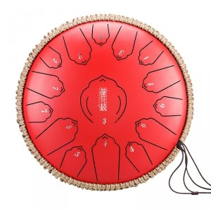 Hluru-Huashu TWL15-12 Red Tongue Drum 15 notes 12