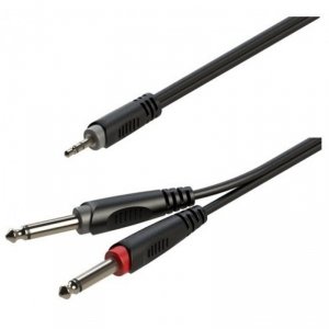 Roxtone RAYC130L1 kabel audio mini jack- 2x jack 1m
