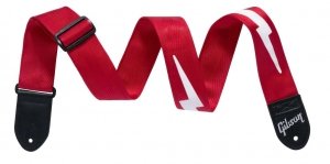 Gibson ASBOLT-RED The Lightning Bolt Seatbelt Pas do gitary