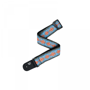 D'Addario 50RW05 Eco-Comfort Woven Guitar Strap Blue & Orange