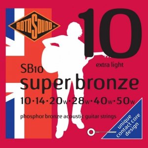 Rotosound SB 10 Super Bronze struny do akustyka 10-50