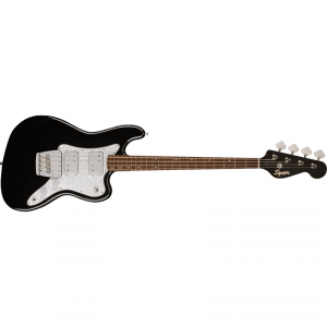 Squier Paranormal Rascal Bass HH Laurel Fingerboard White Pearloid Pickguard Metallic Black