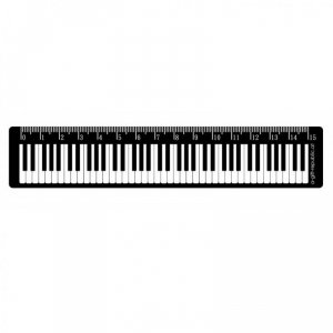 R1025 linijka 15cm klawiatura fortepianowa, czarna