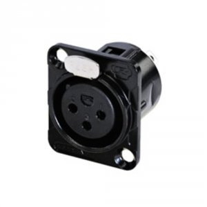 Rean RC3FDL-B XLR gniazdo tablicowe żeńskie czarne