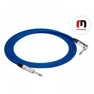 Red's Music GCN1210 Blue kabel instrumentalny jack-jack kątowy 1m