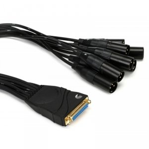 D'Addario PW-XLRMB-01 przejściówka DB25 na 8x XLR męski