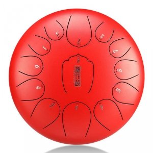 Hluru Lotus tongue drum 12'' 13 ton THL13-12-Red