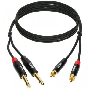 Klotz KT-CJ600 Twin Kable Czarny 6m 2xJack-2xRCA