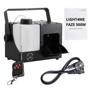 LIGHT4ME FAZE 500W generator wytwornica dymu mgły DMX pilot bezprzewodowy uchwyt montażowy
