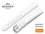 BISSET 16 mm pasek skórzany BS115 biały lakier