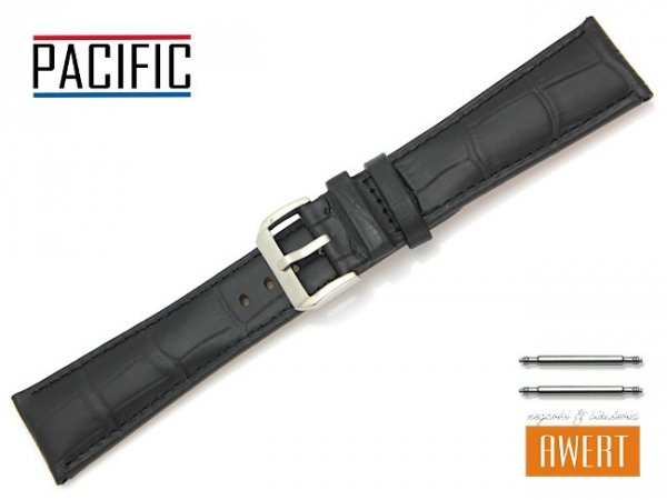 PACIFIC 24 mm pasek skórzany W06 czarny W06-1S-24