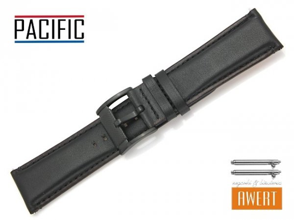 PACIFIC 24 mm pasek skórzany W56 czarny W56-1S-24