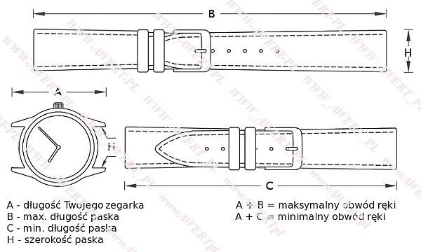 Q&amp;Q M152-002 M150 oryginalny pasek 15 mm
