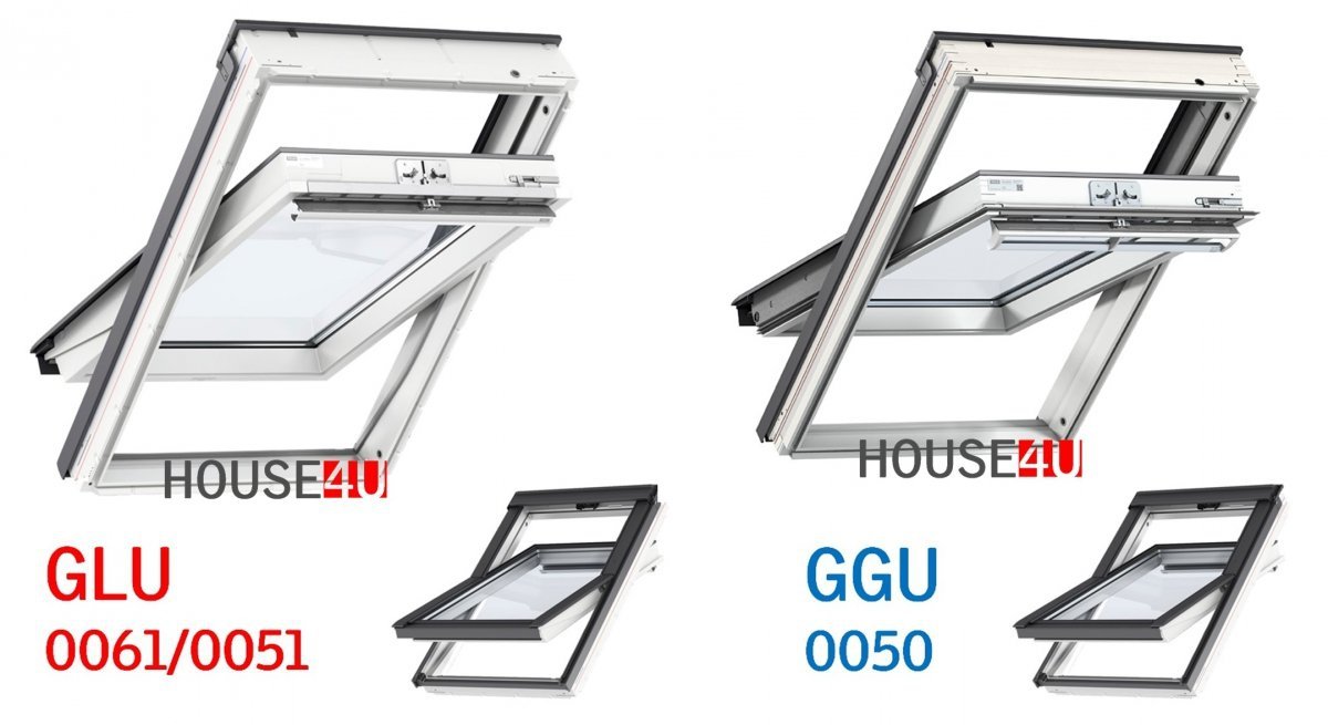Velux Dachfenster Kunststoff GGU 0066 GLU 0061 Energie 3-fach-Verglasung 0068 