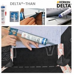 Dörken DELTA®-THAN Dauerelastischer Kartuschenkleber aus Spezialkautschuk für die Außenanwendung