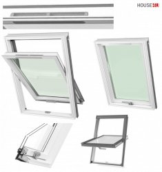 Dachfenster Schwingfenster DAKEA Good PVC KPV B900 aus Kunststoff Uw=1.3 3-Fach Argon, Lärmreduzierung: um 32 dB, mit Lüftung,