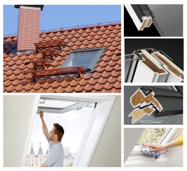 VELUX Dachfenster GTU 0070 Uw=1,3 Wohn- und Ausstiegsfenster mit Klapp-Schwing-Funktion aus Kunstoff  THERMO Aluminium