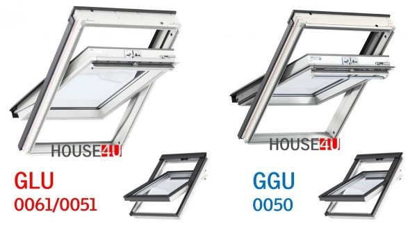 VELUX Dachfenster GLU 0061- Dachfenster  Kunststoff 3-fach-Verglasung www.house-4u.eu