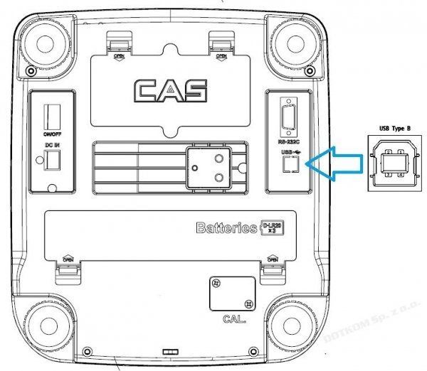Waga CAS SW-II (SW-2) CR USB 3KG