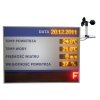 Tablica informacyjna pomiarowa LED wyświetlacz meteorologiczny synoptyczny