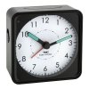 TFA 60.1510.01 budzik biurkowy zegarek wskazówkowy płynąca wskazówka sterowany radiowo, czarny