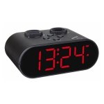 TFA 60.2551 Ellypse budzik biurkowy zegar elektroniczny sterowany radiowo z portem do ładowania urządzeń mobilnych