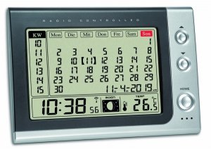 TFA 60.2529.54 budzik biurkowy zegar elektroniczny sterowany radiowo z termometrem